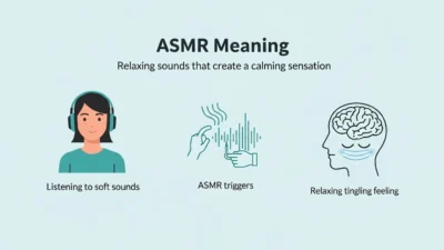 ASMR meaning explained with soft sounds creating a calming and tingling feeling