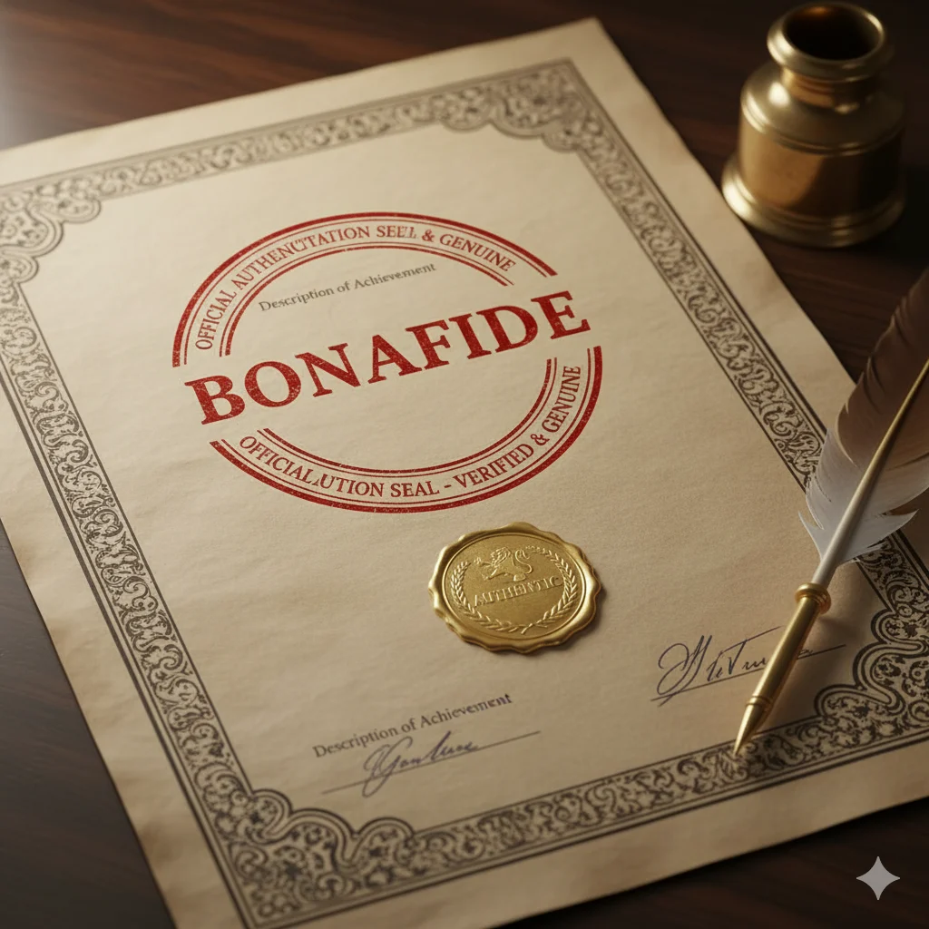 Bonafide Meaning