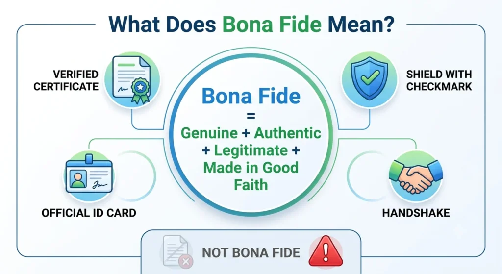 Bonafide Meaning