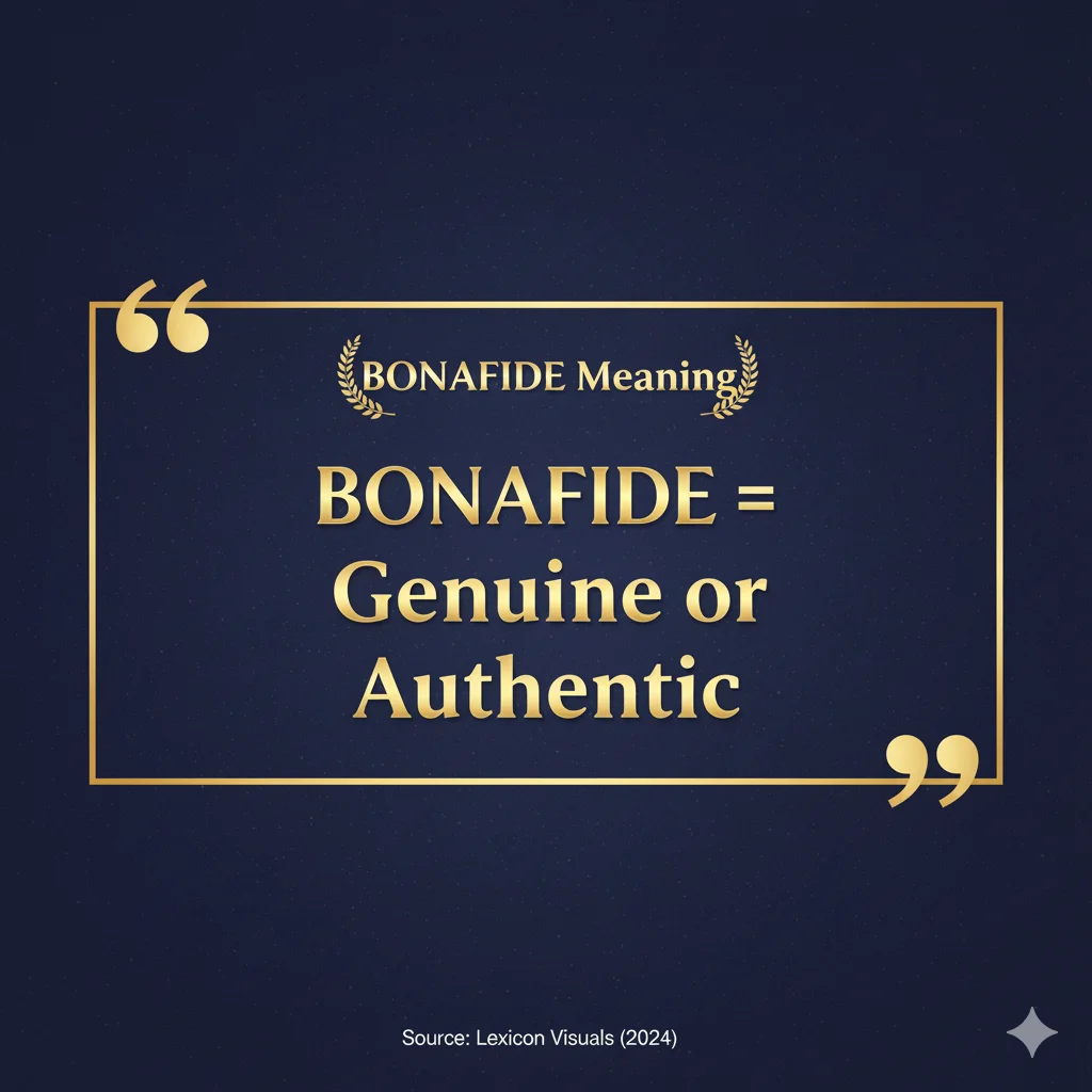 Bonafide Meaning