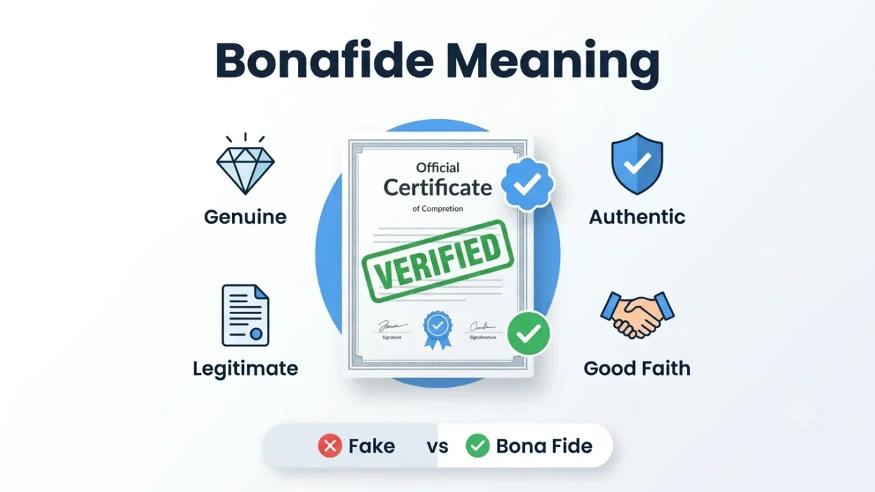 Bonafide Meaning