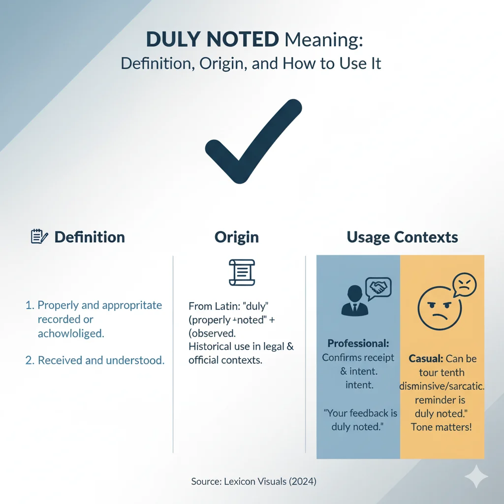 Duly Noted Meaning Explained in Simple Words 📝 2025