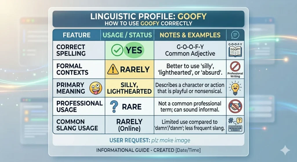 Goofy Meaning