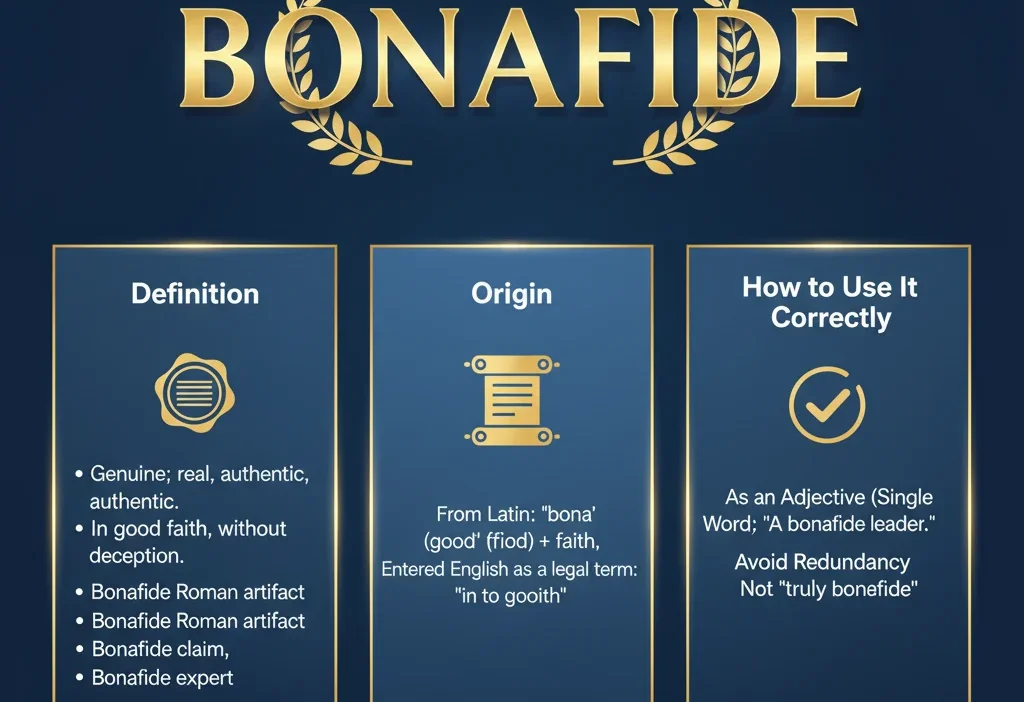 Bonafide Meaning