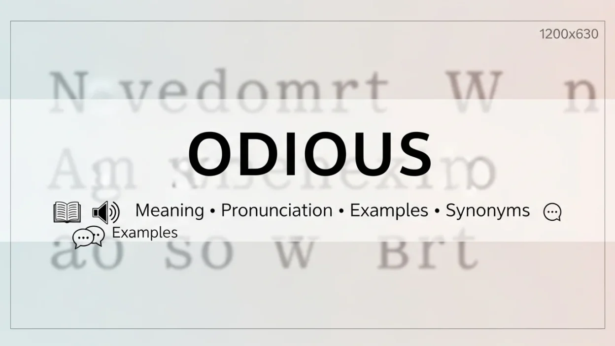 odious meaning