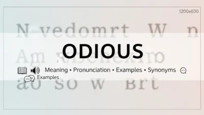 odious meaning