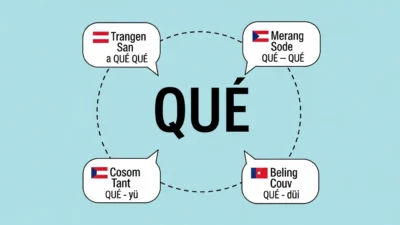 que meaning in English Spanish French and slang explanation