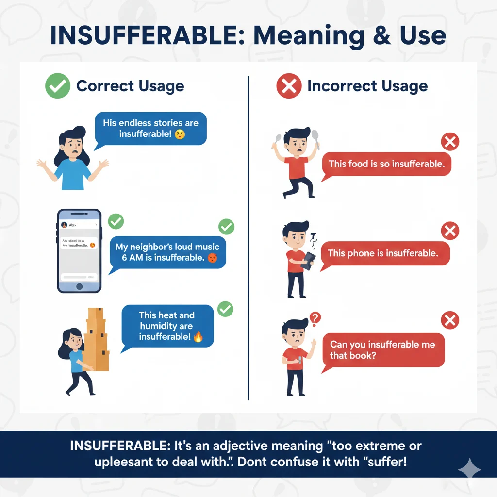 Insufferable Meaning