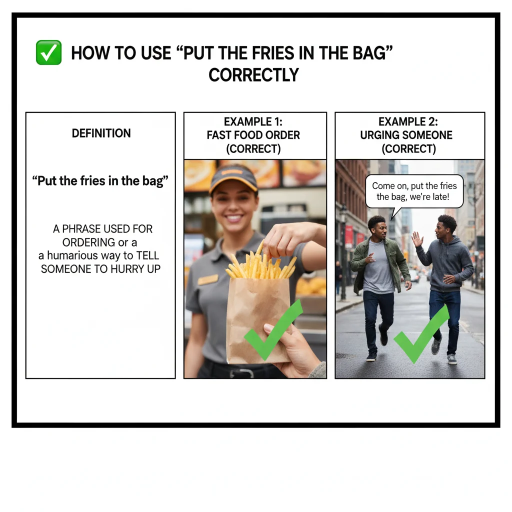 Put the Fries in the Bag” Meaning