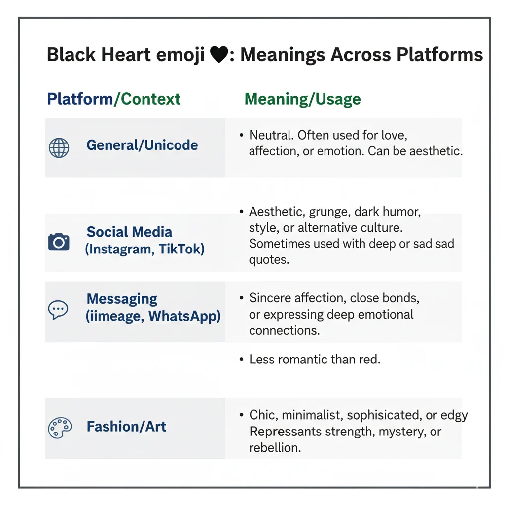 Black Heart Emoji Meaning