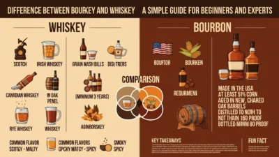 difference between bourbon and whiskey