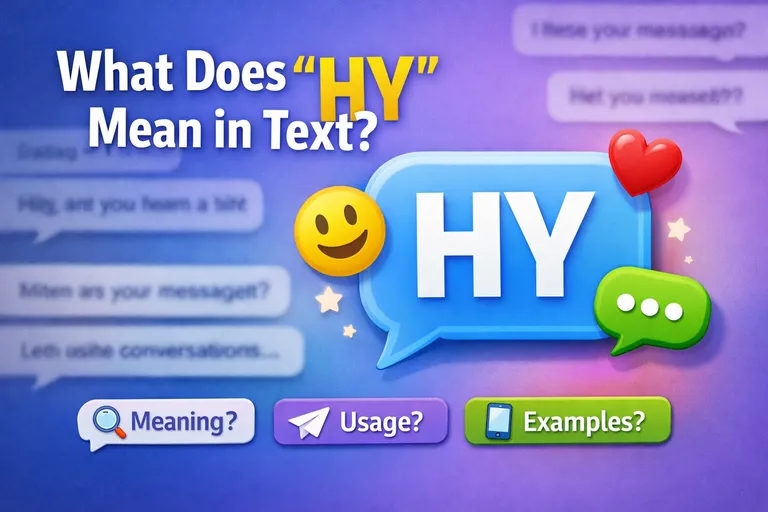 What Does Hy Mean in Text